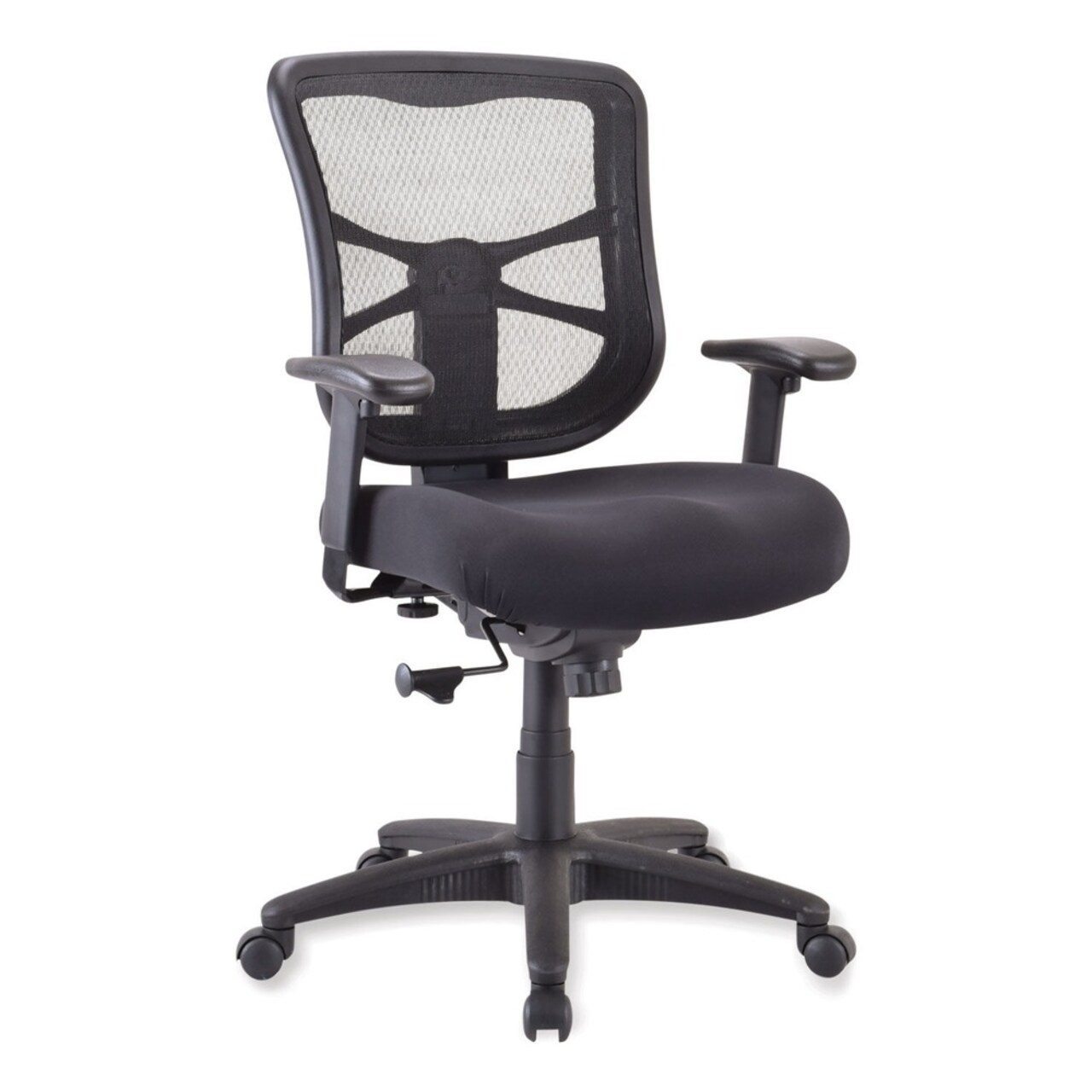 Alera Elusion Series Mid-Back Swivel/Tilt Mesh Chair with 17.9 in. - 21.8 in. Seat Height - Black